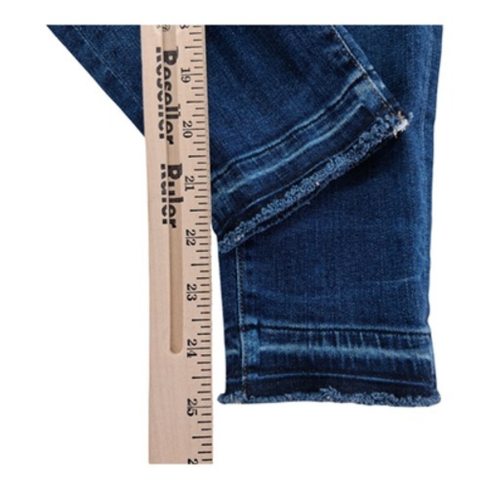 Citizens Of Humanity Jeans Womens 26 X 25 Blue Mid Rise Skinny Stretch Raw Hem - Picture 9 of 10